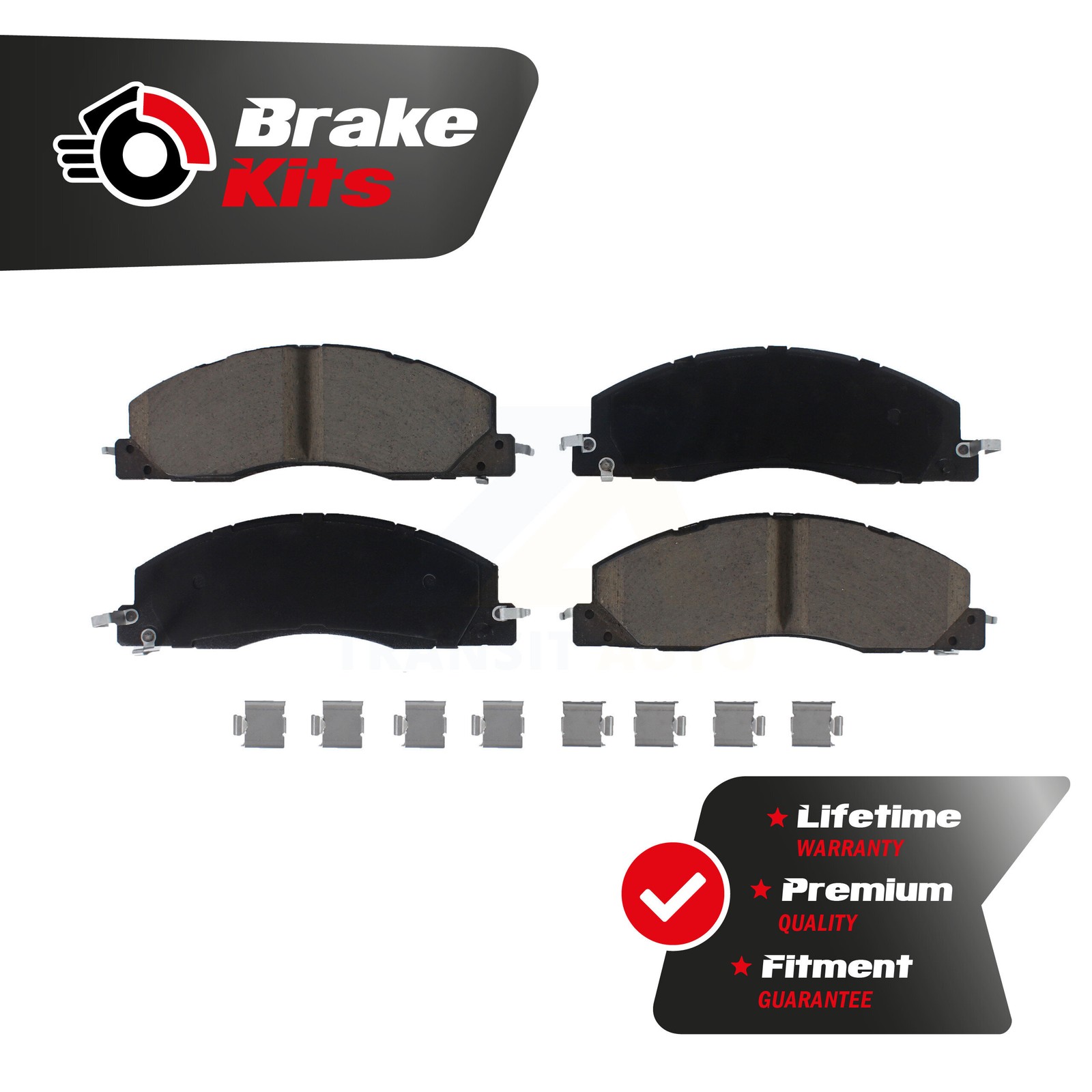 Front Ceramic Brake Pads Set For 2011-2018 Ram 3500 2500
