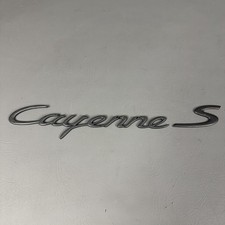 2003-2010 Porsche Cayenne S Rear Liftgate Emblem Badge Gray Oem 2003-2010 Porsche Cayenne S Rear Liftgate Emblem Badge Gray Oem