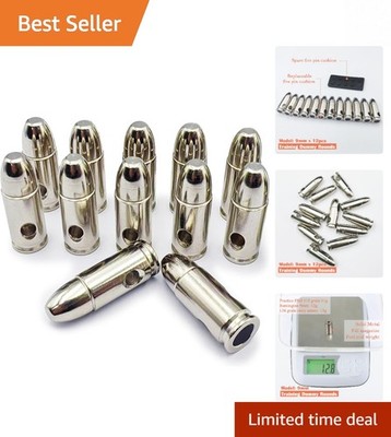 Steel Safety Practice Rounds - 12-Pack 9mm Training Snap Caps for Firearms