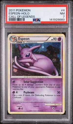 Pokemon Espeon Holo Call of Legends #4 PSA 7