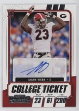 2021 Panini Contenders Draft Picks College Ticket Auto Mark Webb #248 Auto sq1