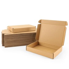 BIOBROWN 7x5x1" Small Shipping Boxes 50 Pack, Corrugated Cardboard Mailer Box...