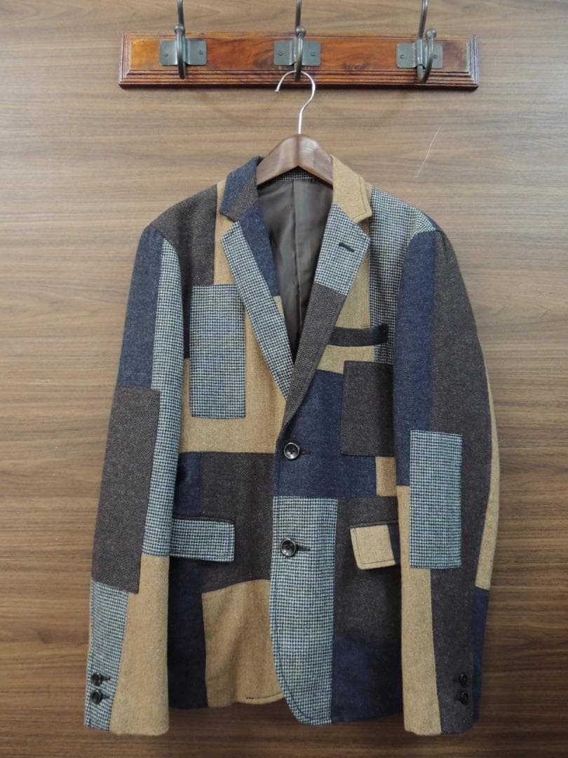 Excellent Condition Size M BEAMS Patchwork Tweed … - image 1