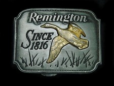 TH05131 NOS VINTAGE 1980  REMINGTON SINCE 1816  GUN  FIREARM BELT BUCKLE