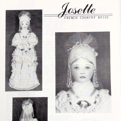 Kezi Original 18'' Josette French Country Bride Cloth Doll Pattern Uncut Iron-On