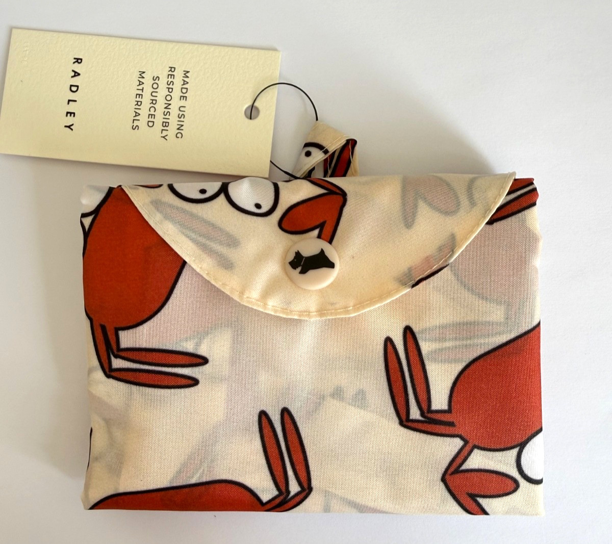 Radley Clawde Crab - Responsible Foldaway Tote Bag BNWT