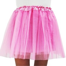 Adult Teens 5 Layered Tutu Skirt, Women Girls Ballet Dance Large, A-pink