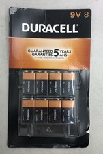 Duracell Coppertop 9V Alkaline Batteries - 8 Pack