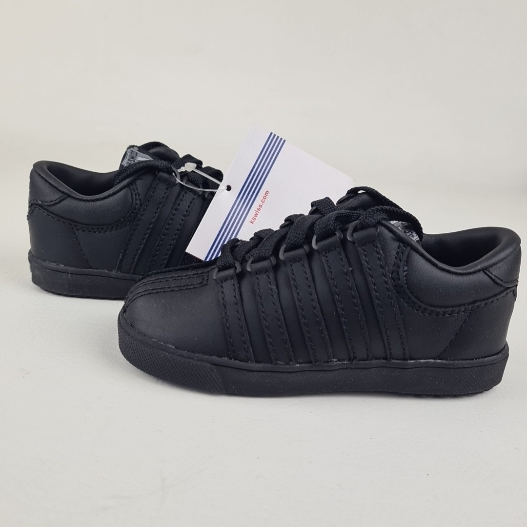 🚨K-Swiss The Classics Lite 20144 Toddler Shoes Sneakers Leather Black Size 4 - Picture 7 of 12