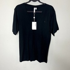 NWT RVCA Black V Neck Shirt Womens Size L