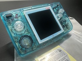 SNK Neo Geo Pocket Color Slim Crystal Blue with IPS Screen Mod + New Shell