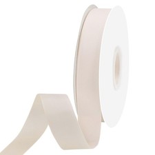Cream Grosgrain Ribbon 1 Inch x 50 Yards Gift Package Wrapping Wreath Decor