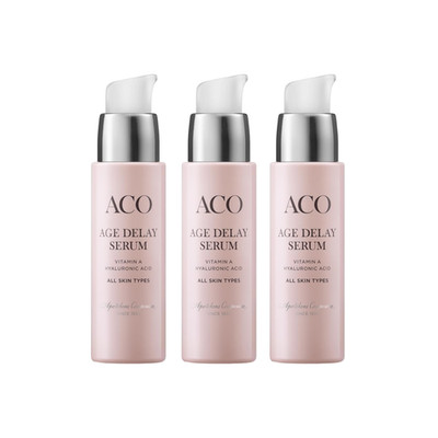 3x ACO Age Delay Serum 30 ml | Anti-Aging Serum with Hyaluronic Acid & Vitamin A