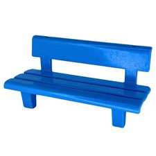 Playmobil light blue bench city park farm street loose