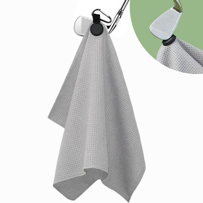 Magnetic Golf Towel-Max N52 Industrial Magnet, over than 60 24x16inch, Grey 