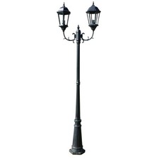 Brighton Garden Light Post Dark Green/Black Outdoor Lamp 1/2/3-arms vidaXL