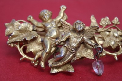 Kirks Folly Gold Tone Angel Cherub Hair Barrette Vintage | eBay display picture 2