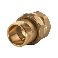 "Messing Gewinde-Fitting Verschraubung Gerade Flachdichtend 1 1/4\"IG - 1 1/4\"AG ("