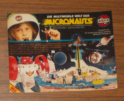 Seltene Werbung Airfix MICRONAUTS Stratastation Hydro Copter Nemesis 1978