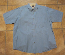 Wrangler Authentic Men's XL Blue Plaid Short Sleeve Button Down Shirt Cotton