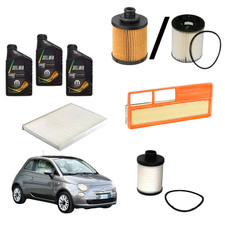 KIT TAGLIANDO FIAT 500 1.3 MULTIJET 75CV 55KW DAL 10/2007 + 3L SELENIA WR 5W30