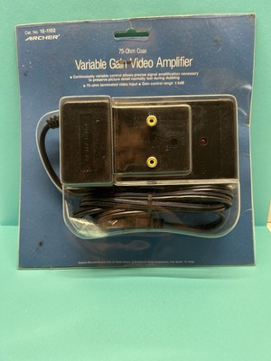 Radio Shack Archer 75-Ohm Coax Variable Video Gain Amplifier 15-1102