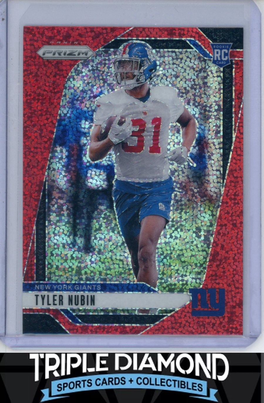 2024 Panini Prizm Tyler Nubin Rookie RC Red Sparkle Prizm SP Giants J303