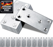 10 Stück Flachverbinder, 80 × 40 × 1.75Mm Lochplatte Holzverbinder, Flachverbind