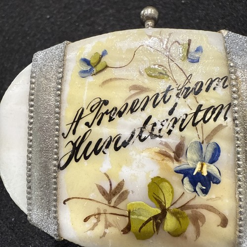 Antique Victorian Mother of Pearl Souvenir Accordion Coin Purse Made In Germany - Picture 6 of 6