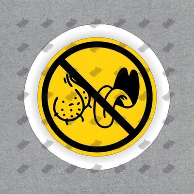 Funny No Gagging Vinyl Decal Humorous Warning Sticker for Laptops, #817332
