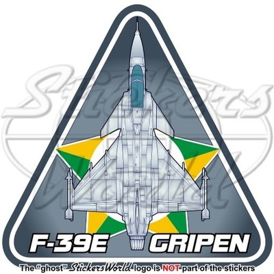 Saab JAS-39 GRIPEN BRAZIL, F-39E Brazilian Air Force Aircraft 95mm Sticker Decal