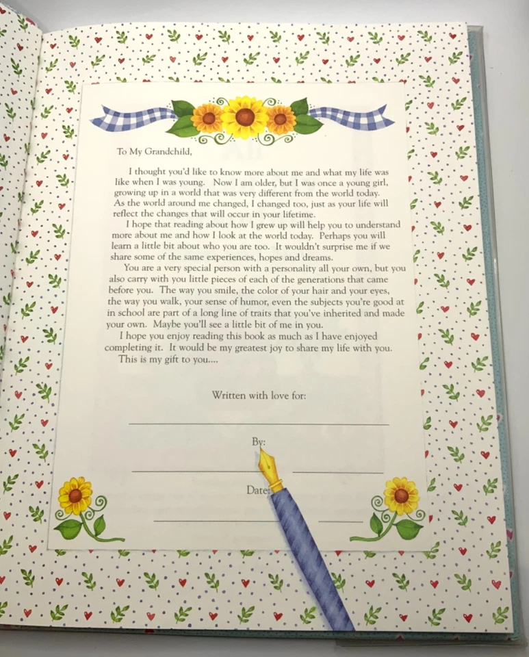 All About My Grandma Then and Now Hardcover 1996. Plastic Cover Unused Vintage - Image 3 of 4