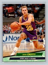 1992-93 Ultra Rookie RC #362 John Crotty Utah Jazz Basketball Card. rookie card picture