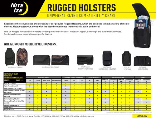 Nite Ize Clip Case Cargo Universal Rugged Holster, XXL - Black (2-Pack) - Photo 9 sur 10
