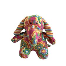 Melissa  Doug Elephant Plush 16  Multicolored Flower Print Beeposh