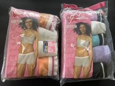 NIP Vintage 2007 Hanes BOY COTTON BRIEFS FOR WOMEN SIZE 7 NIP 9 PAIRS