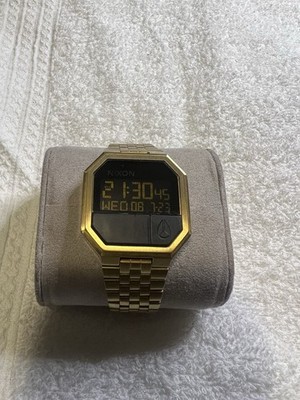 New Nixon Re-Run A158 Men's Digital Watch, All Gold, 38.5mm/13