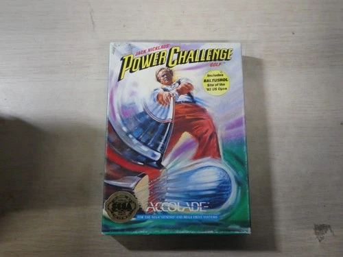 Jack Nicklaus Power Challenge Golf Sega Genesis 1993 Complete in Box w/Manual