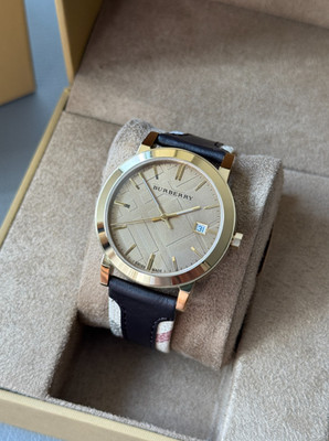 Brand New Burberry The City Gold BU9032 Gold Tone 38mm Unisex  Watch