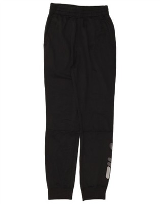 FILA Mens Graphic Tracksuit Trousers Joggers Medium  Black Polyester DY18