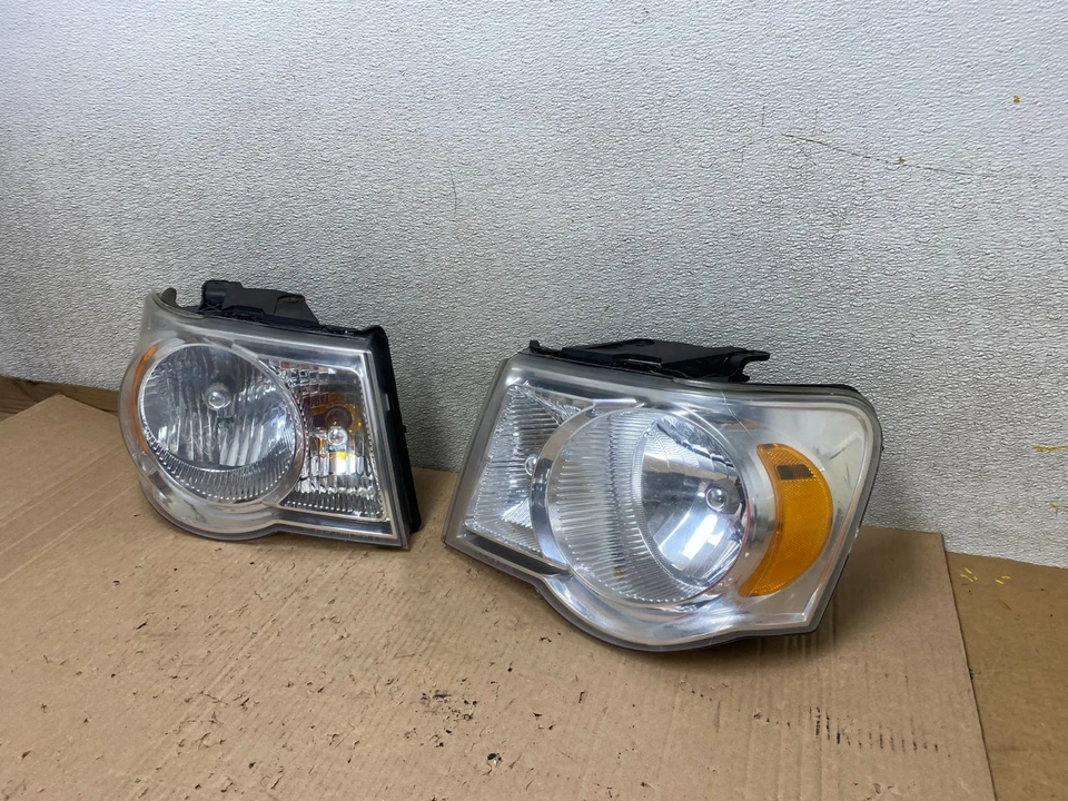 2007 2008 2009 Chrysler Aspen Left+Right Halogen Headlights U8166 DW - Image 2 of 4
