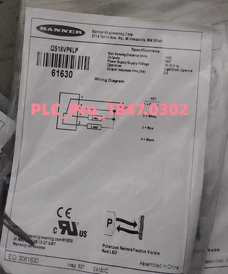QS18VP6LP 1PCS Brand New BANNER QS18VP6LP Photoelectric Switch Sensor 10-30VDC