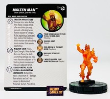Marvel Heroclix Molten Man 034 w/ Card Venom Spider-Man Absolute Carnage Set