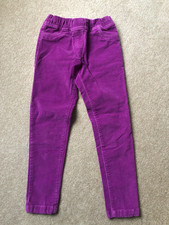 Boden Girls Corduroy Size 7 Youth Purple Skinny Leg Comfy Pants