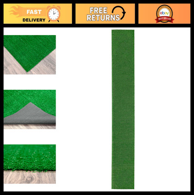 Lush Green Artificial Grass Runner Rug 2ft x 12ft Indoor/Outdoor - Durable, Low-
