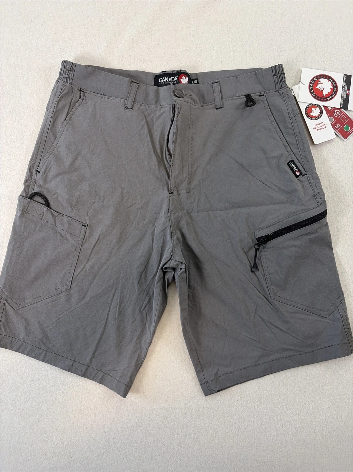 Canada Weather Gear - Men's Large Grey Cargo Shorts NWT
