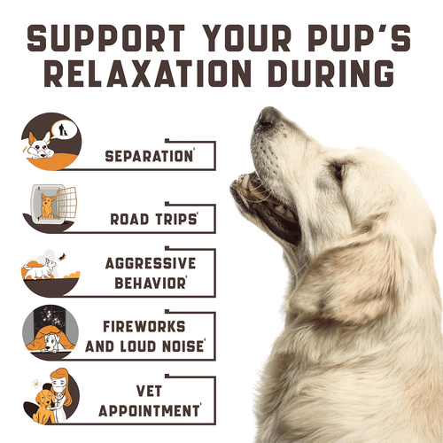 Natural Calming Chews for Dogs with Hemp Oil and Valerian Root (Peanut Butter - Picture 2 of 7