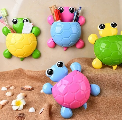 Ladybird / Tortoise Tooth Brush Holder Decorative For Kids Suction Hook Bathroom - Picture 15 of 17