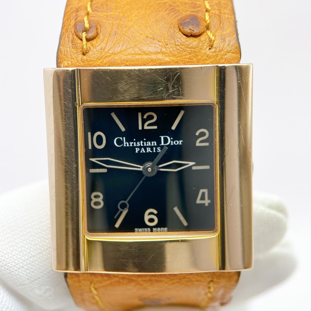 Christian Dior D79-140 Watch 27mm Black Dial Qz Square Christian Dior D79-140 Watch 27mm Black Dial Qz Square