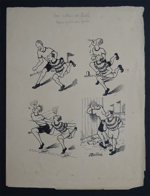 Gratuit Images Dessin De Presse Original Encre Humour C1920 Signe Bruton Sport dernière par